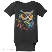 Artwork Fantasy Owl Bird Baby Bodysuit thumb 0