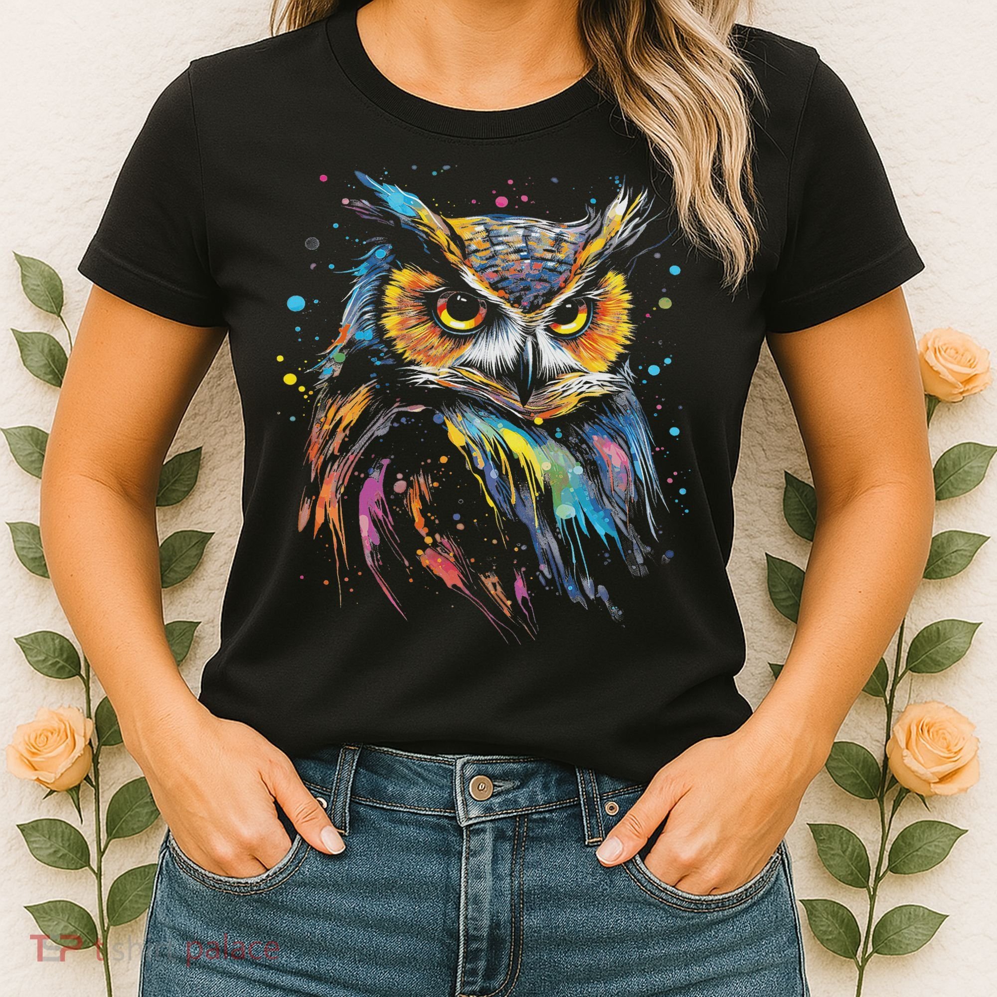 Artwork Fantasy Owl Bird Women's T-Shirt