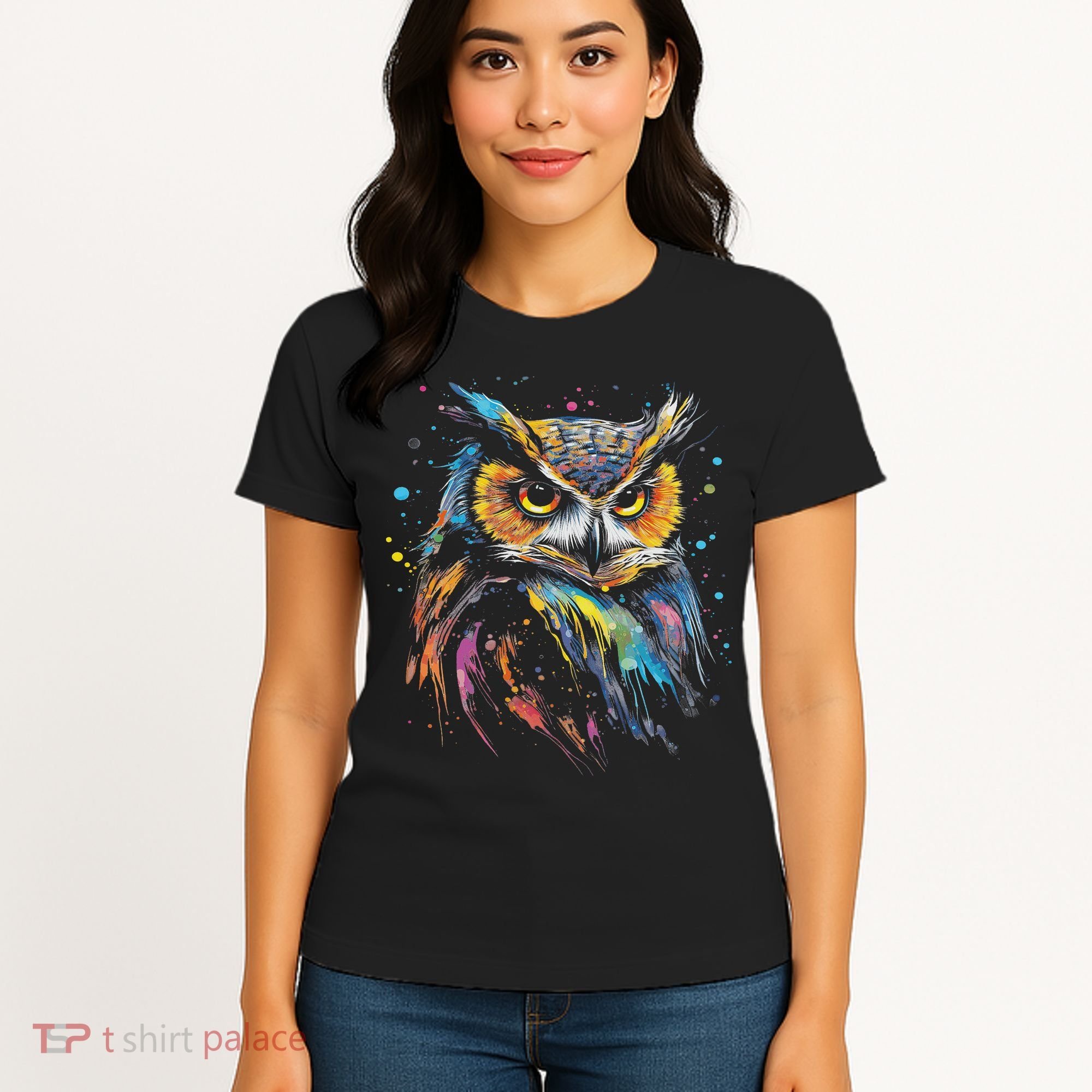 Artwork Fantasy Owl Bird Women's T-Shirt