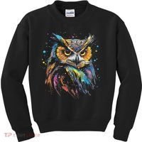 Artwork Fantasy Owl Bird Kids Sweatshirt thumb 0