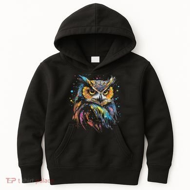 Artwork Fantasy Owl Bird Kids Hoodie