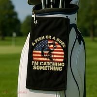 A Fish Or A Buzz Im Catching Something Fisherman Lovers Golf Towel thumb 2