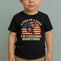 A Fish Or A Buzz Im Catching Something Fisherman Lovers Toddler T-Shirt thumb 2