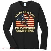 A Fish Or A Buzz Im Catching Something Fisherman Lovers Women's Long Sleeve Shirt thumb 0