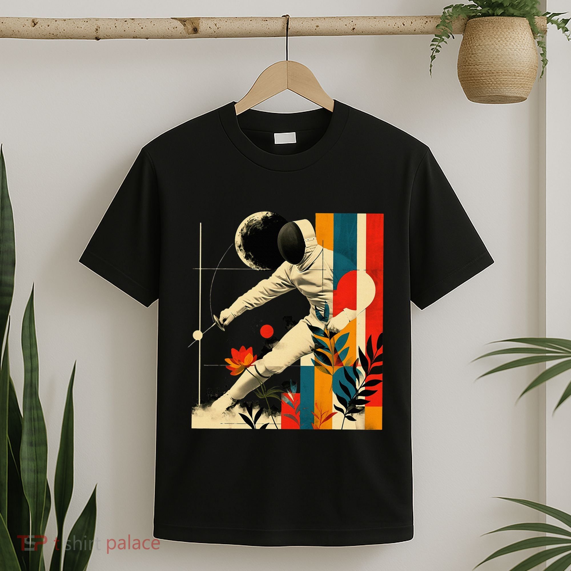 Aesthetic Fencer On Athletic Sports Fencing T-Shirt