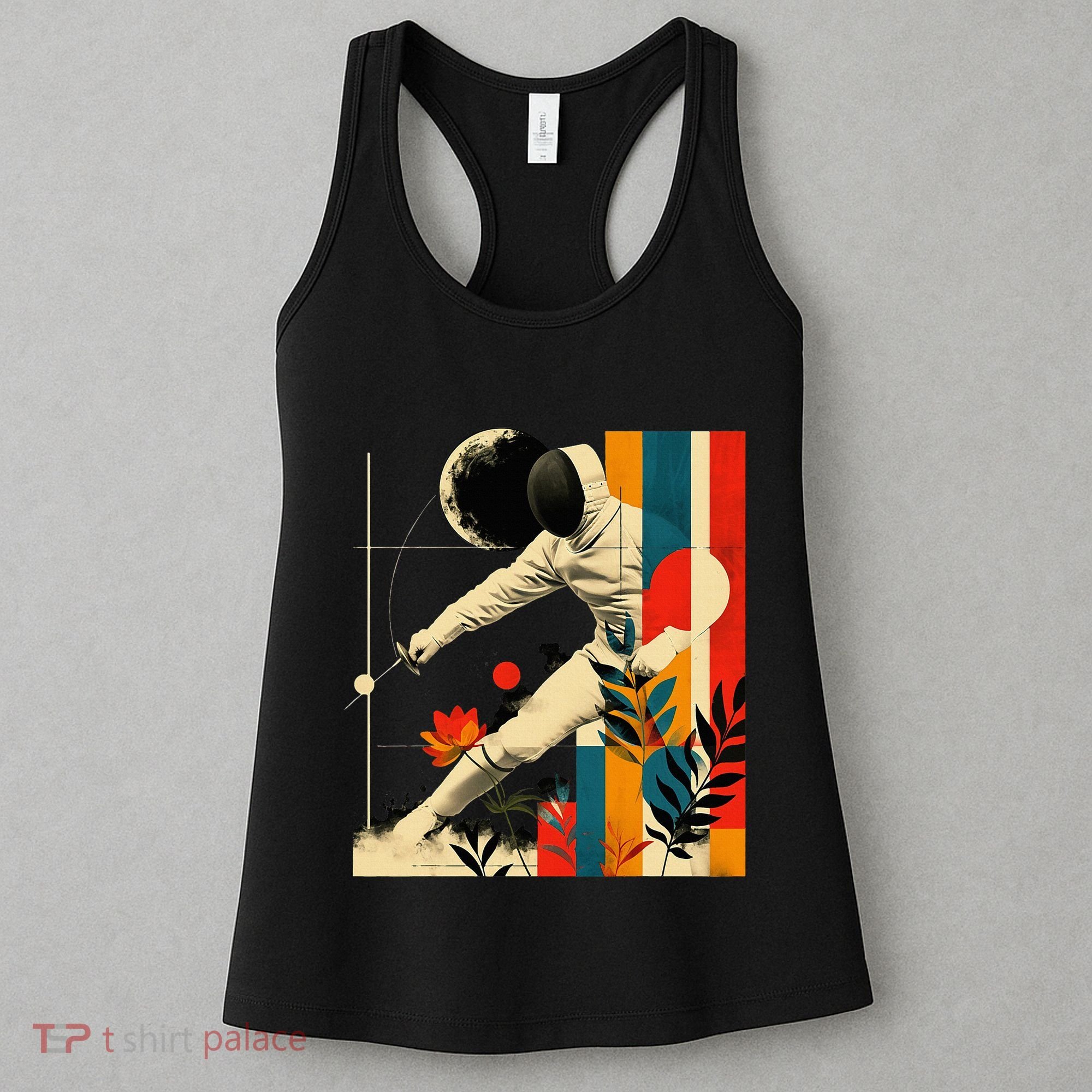 Aesthetic Fencer On Athletic Sports Fencing Women's Tank Top