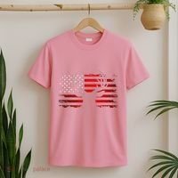 American Flag Outdoor Clothing Antlers Deer T-Shirt thumb 2