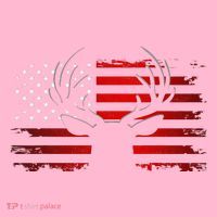 American Flag Outdoor Clothing Antlers Deer T-Shirt thumb 7