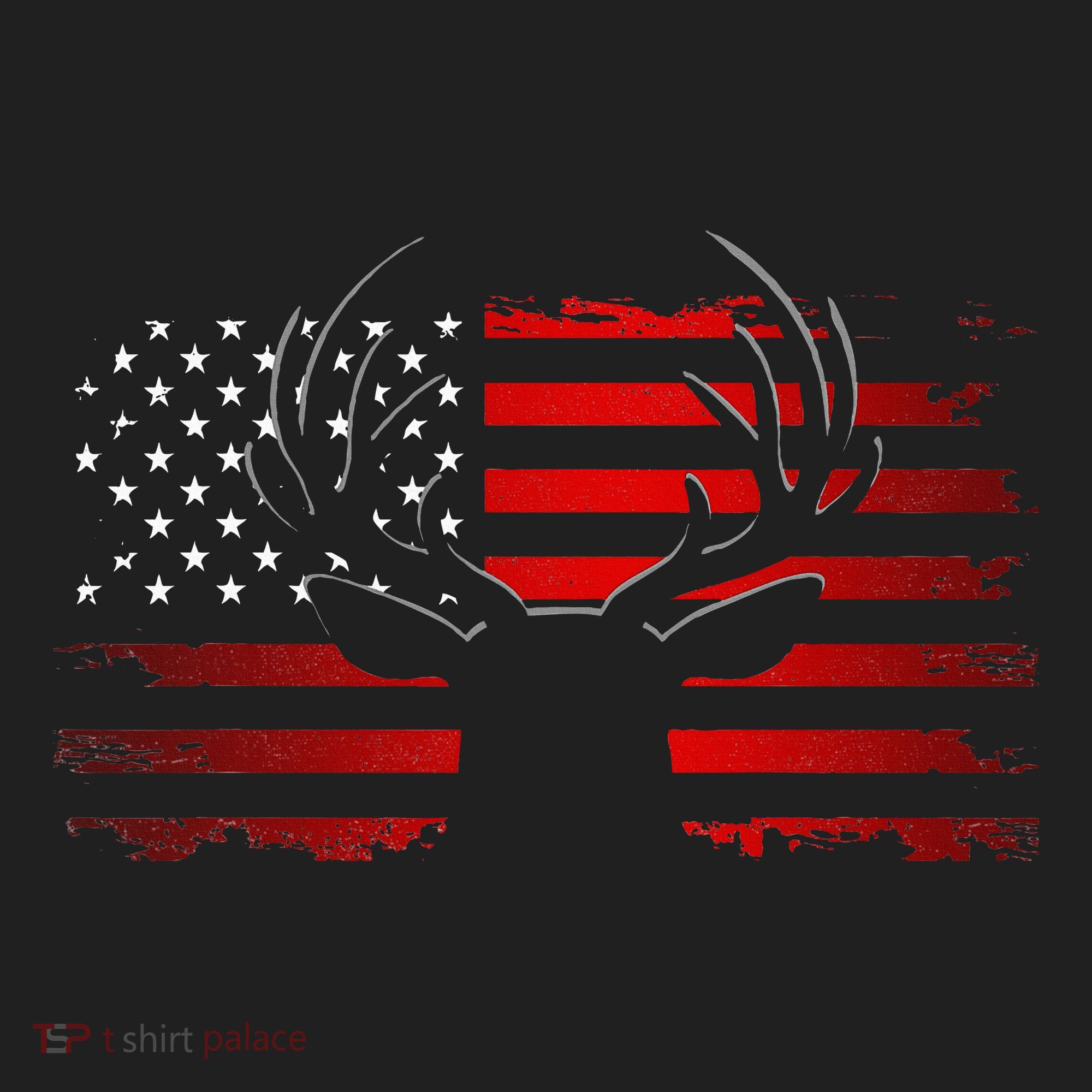 American Flag Outdoor Clothing Antlers Deer Beanie