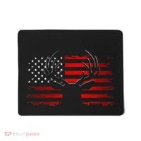 American Flag Outdoor Clothing Antlers Deer Mousepad thumb 0