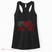 American Flag Outdoor Clothing Antlers Deer Women's Tank Top thumb 0