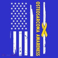 American Flag Osteosarcoma Awareness Wear Yellow Ribbon Usa Gift Polo thumb 2