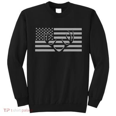 American Flag Outdoor Antlers Deer Sweatshirt
