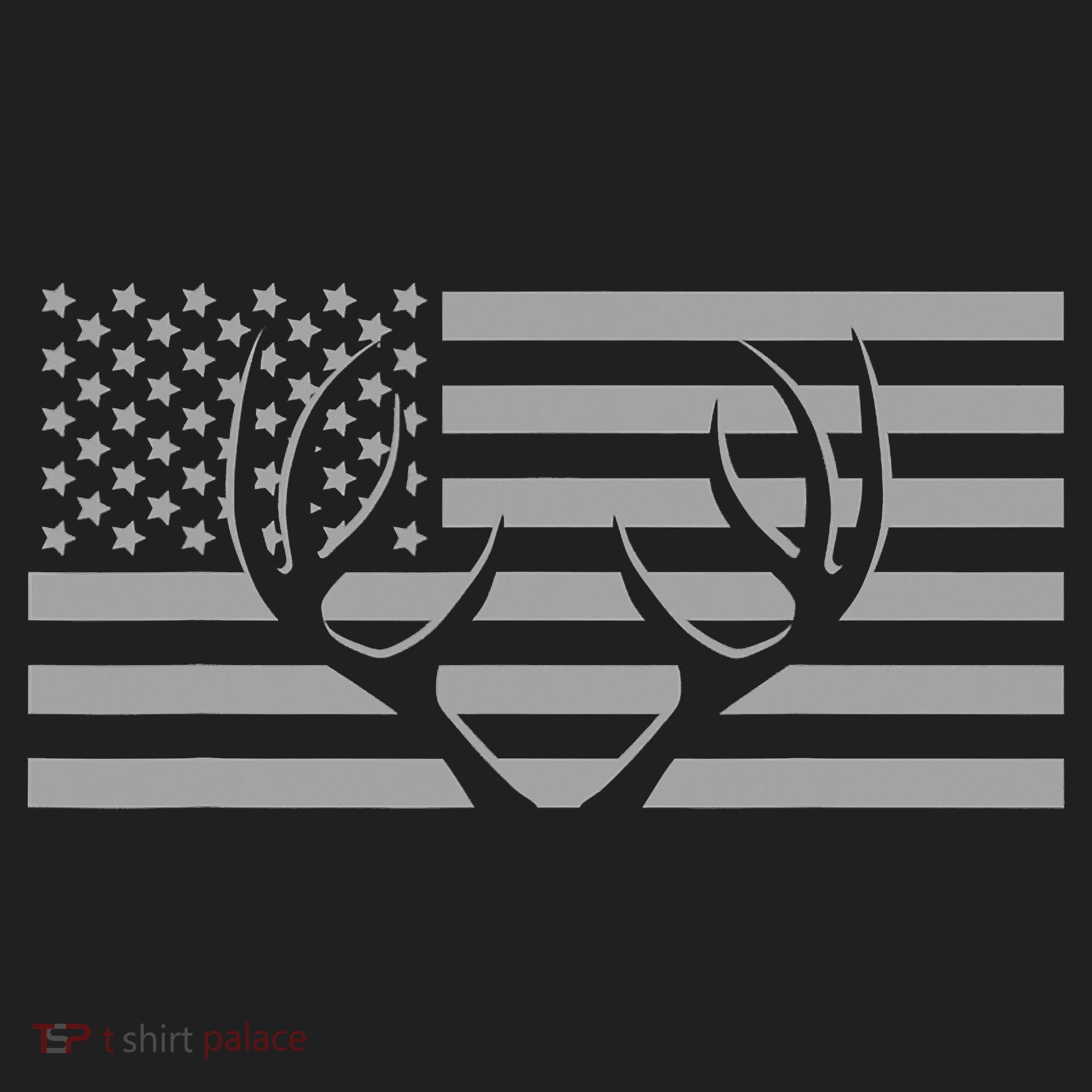 American Flag Outdoor Antlers Deer Beanie