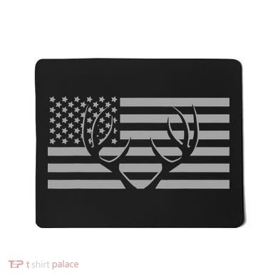 American Flag Outdoor Antlers Deer Mousepad