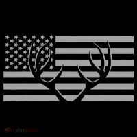 American Flag Outdoor Antlers Deer Mousepad thumb 1