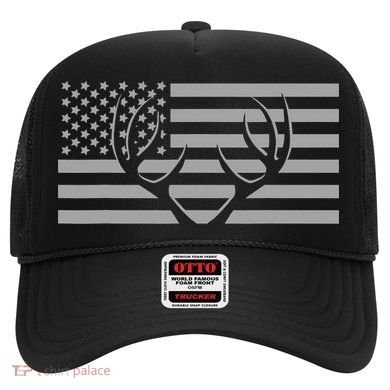 American Flag Outdoor Antlers Deer Hat