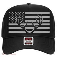 American Flag Outdoor Antlers Deer Hat thumb 0