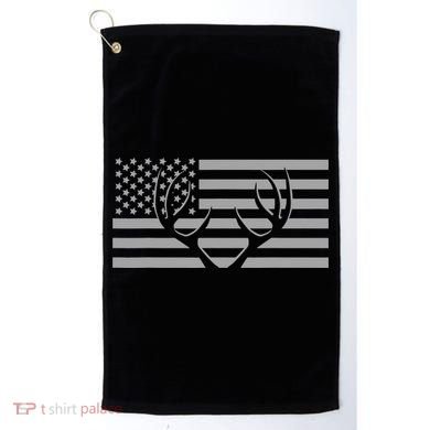 American Flag Outdoor Antlers Deer Golf Towel