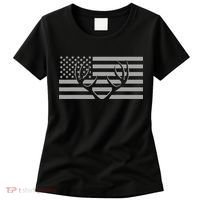 American Flag Outdoor Antlers Deer Women's T-Shirt thumb 0