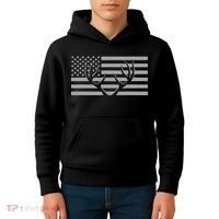 American Flag Outdoor Antlers Deer Kids Hoodie thumb 4