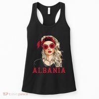Albanian Flag Outfit For Woman Products Uniform Albania Women's Tank Top thumb 0