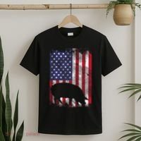 American Flag Pig Vintage Farm Animal Patriotic Farmer Gift T-Shirt thumb 2