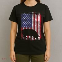 American Flag Pig Vintage Farm Animal Patriotic Farmer Gift T-Shirt thumb 4