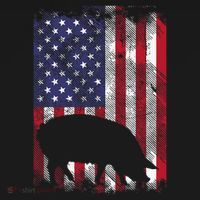 American Flag Pig Vintage Farm Animal Patriotic Farmer Gift T-Shirt thumb 7