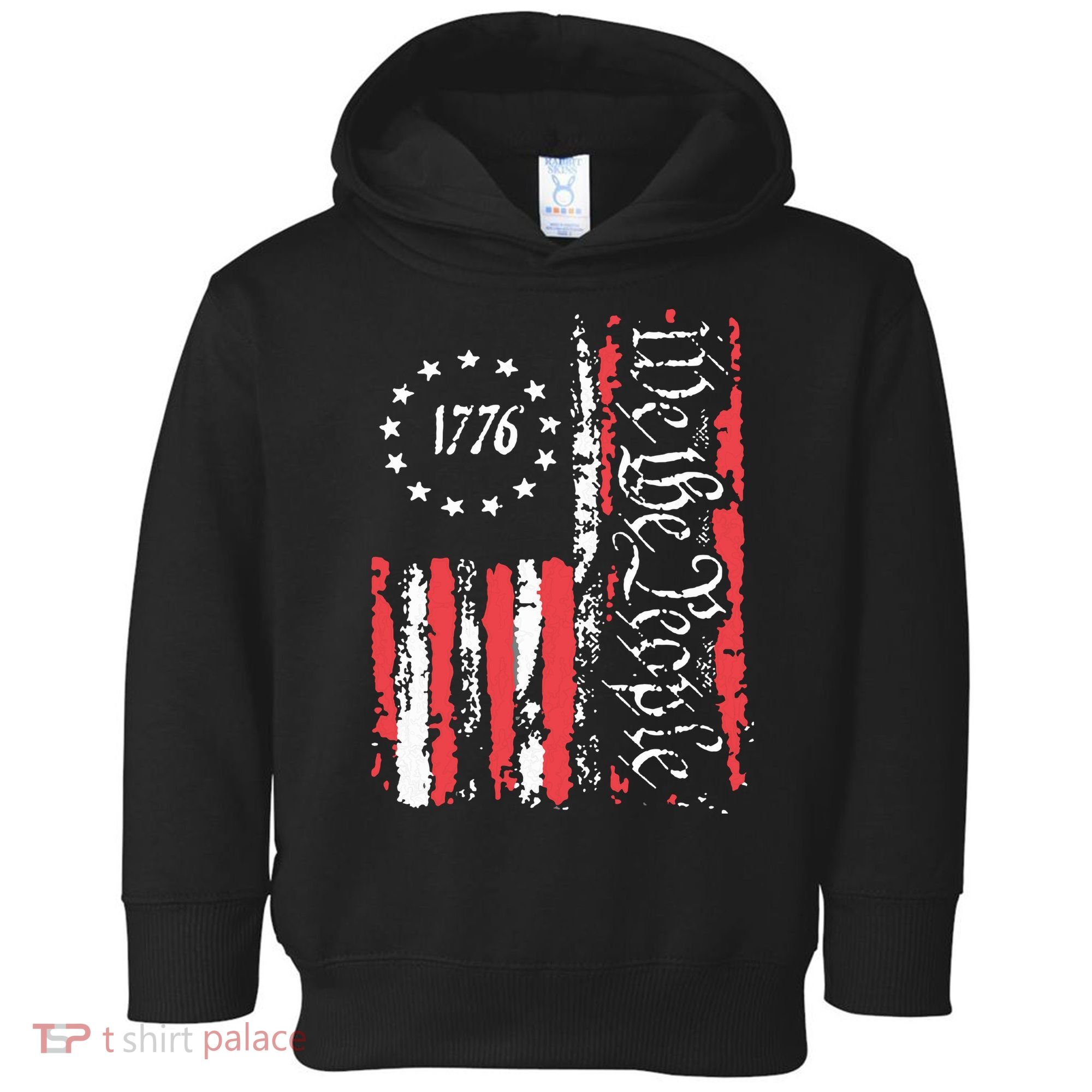 American Flag Patriotic 1776 We The People Usa Toddler Hoodie