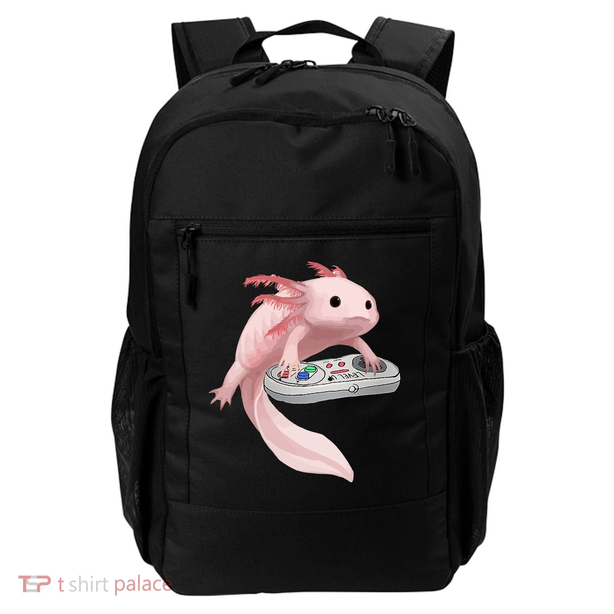 Axolotl Fish Playing Video Game Axolotl Lizard Gamers Backpack