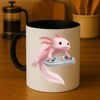 Axolotl Fish Playing Video Game Axolotl Lizard Gamers Coffee Mug thumb 4