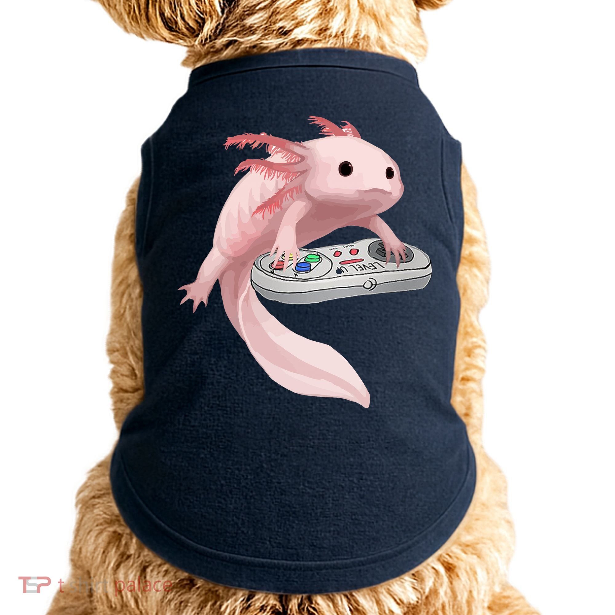 Axolotl Fish Playing Video Game Axolotl Lizard Gamers Doggie Tank