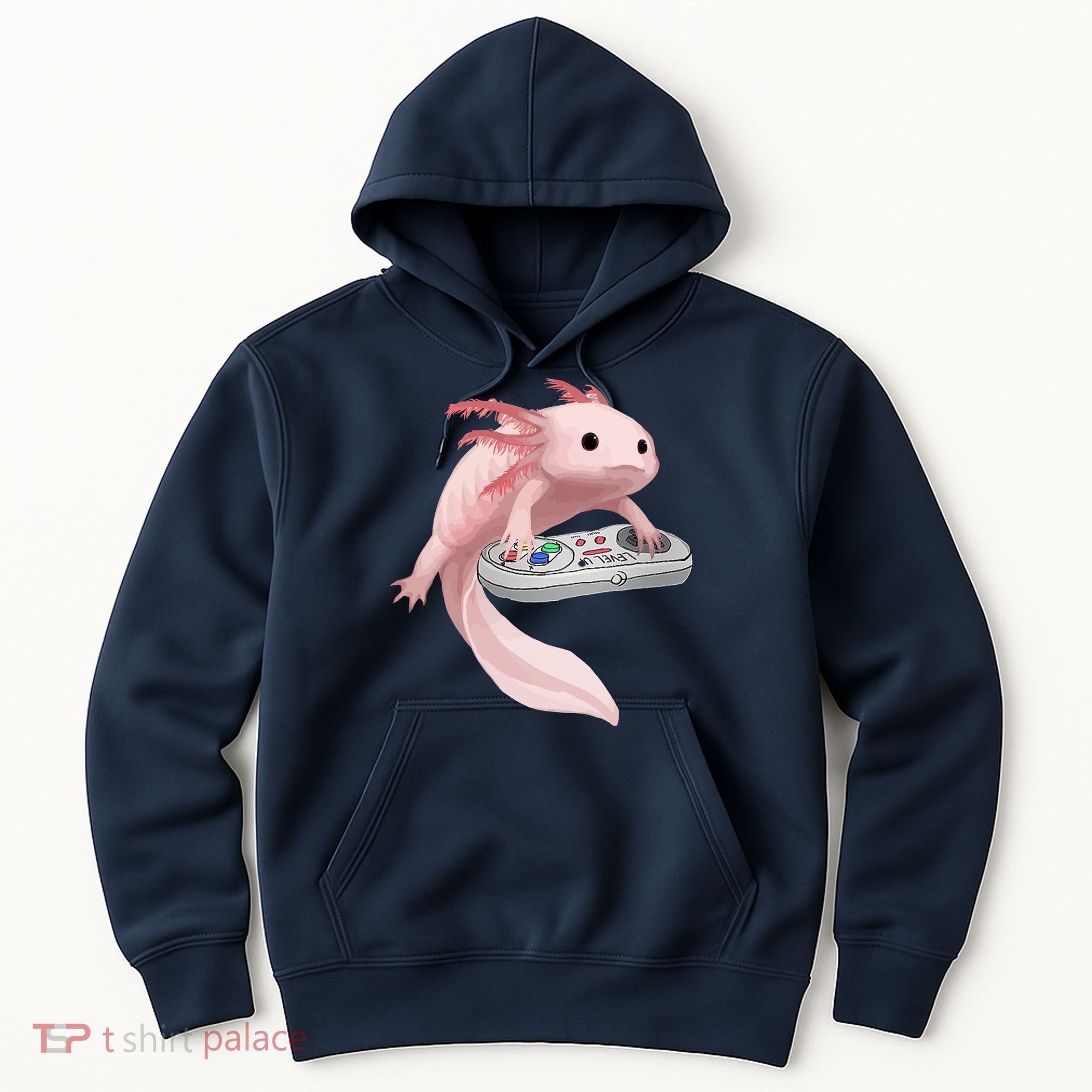 Axolotl Fish Playing Video Game Axolotl Lizard Gamers Hoodie