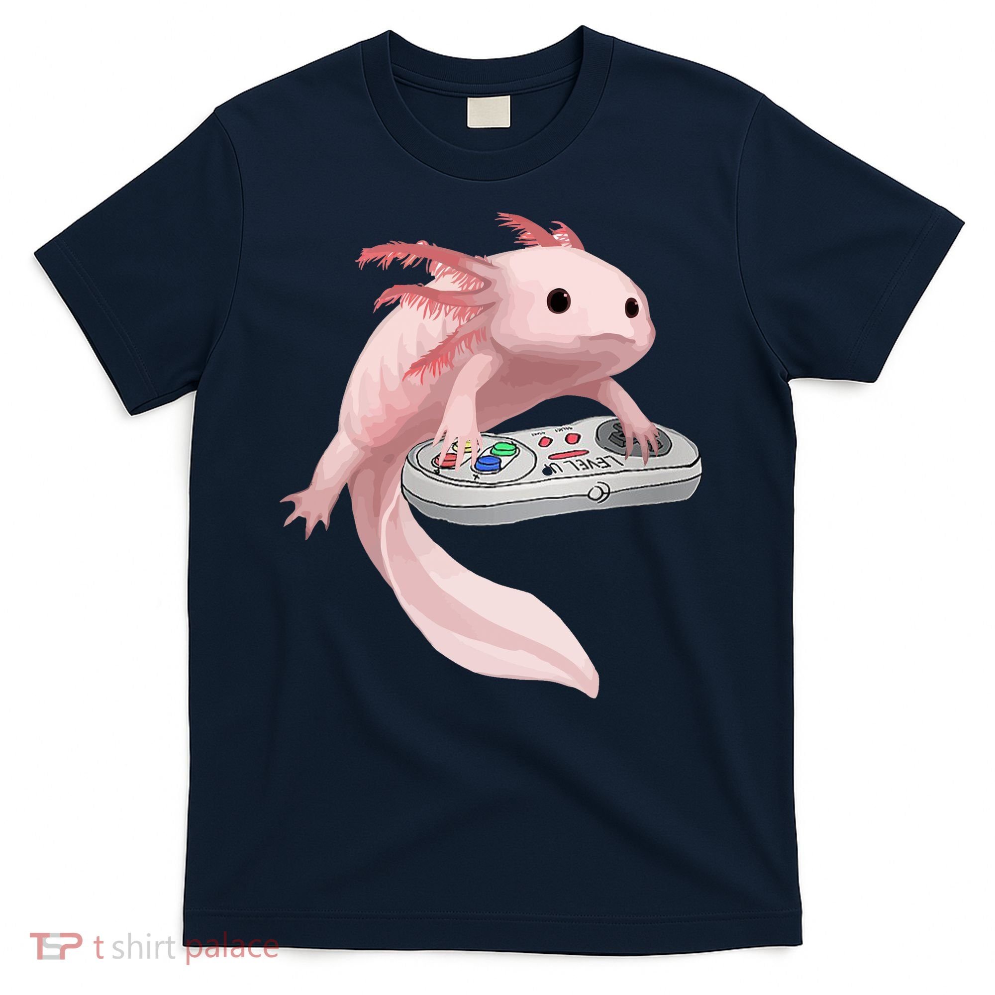 Axolotl Fish Playing Video Game Axolotl Lizard Gamers T-Shirt