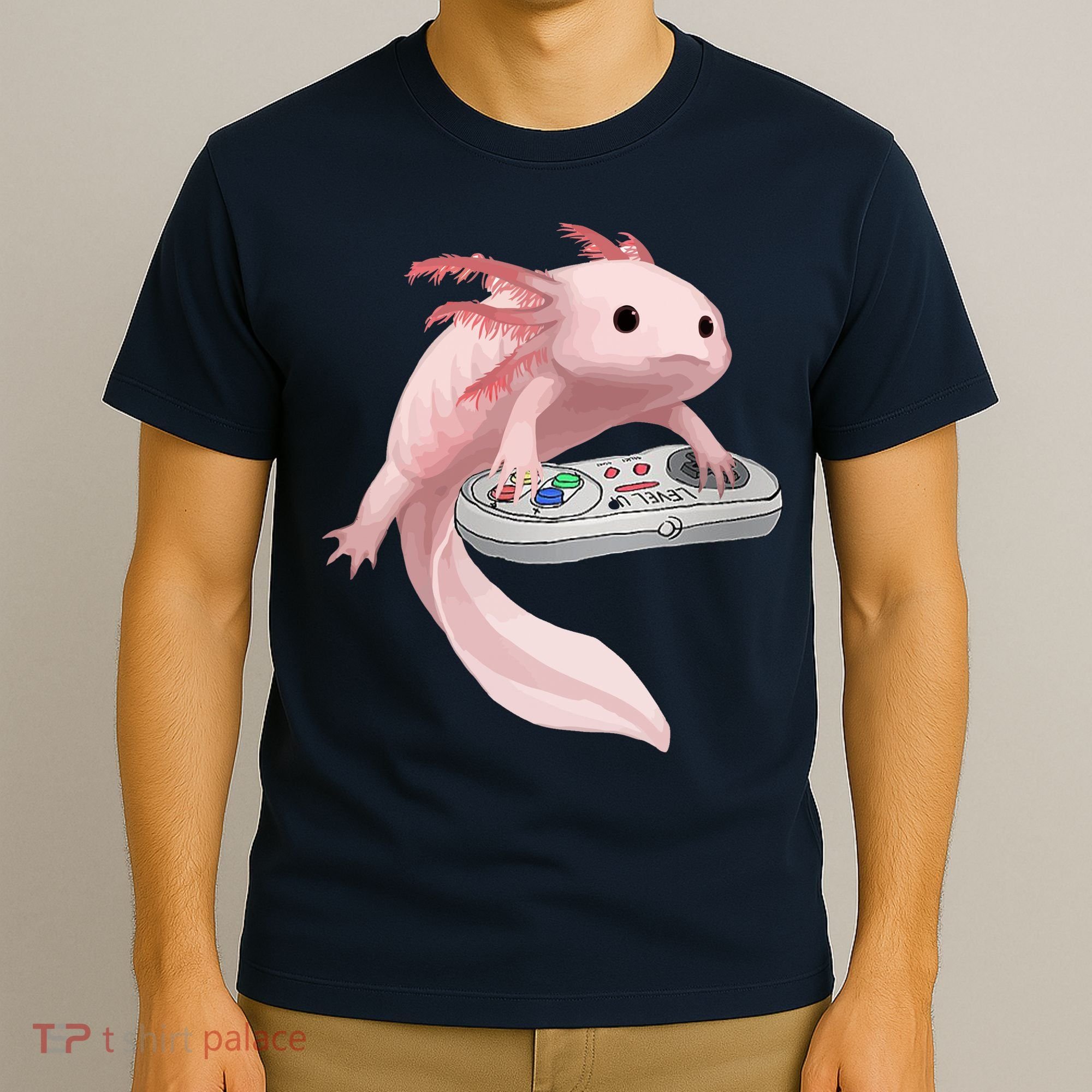Axolotl Fish Playing Video Game Axolotl Lizard Gamers T-Shirt
