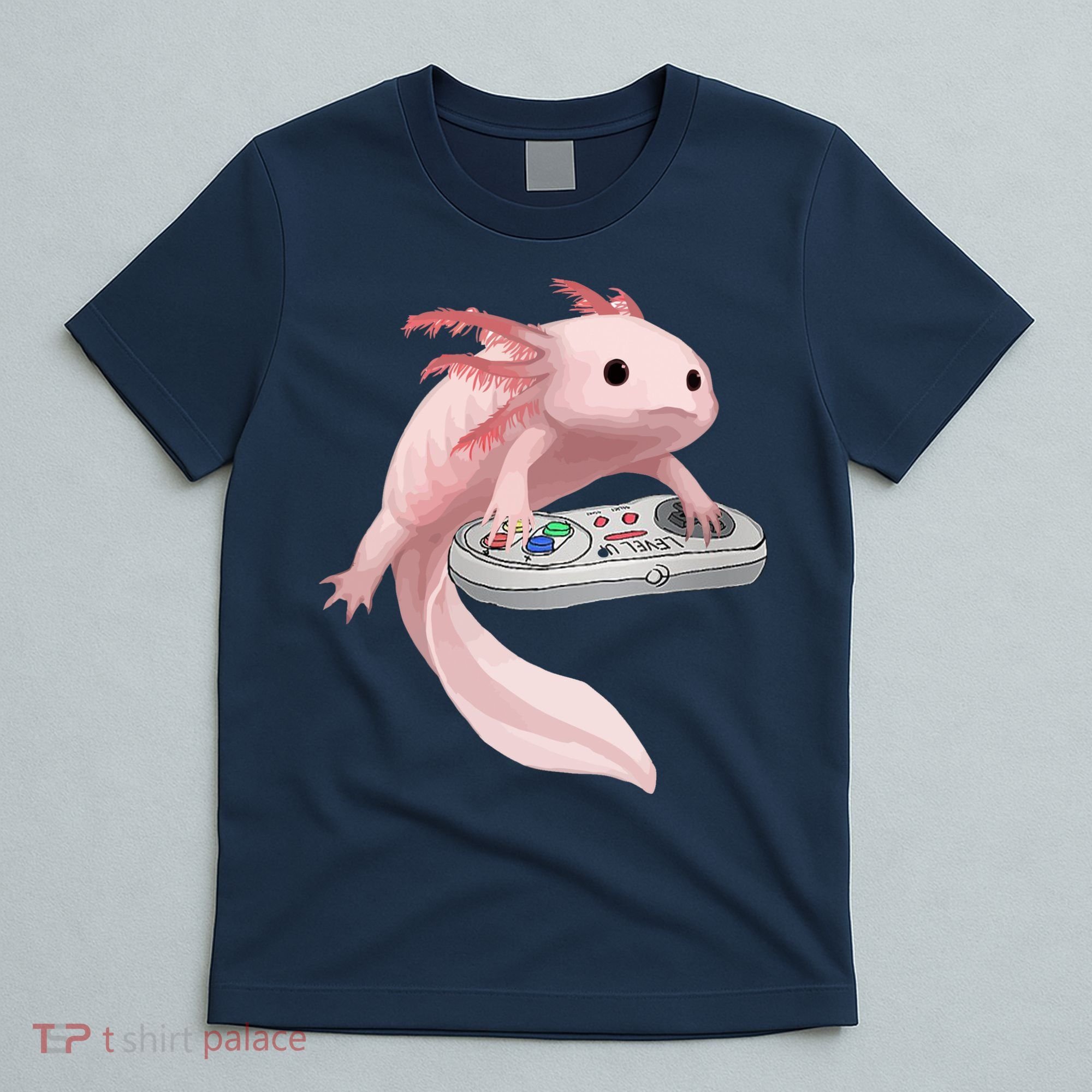 Axolotl Fish Playing Video Game Axolotl Lizard Gamers T-Shirt