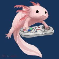 Axolotl Fish Playing Video Game Axolotl Lizard Gamers Beanie thumb 2