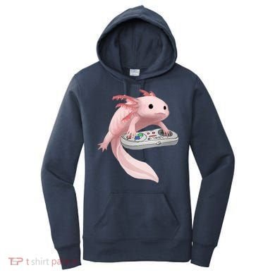 Axolotl Fish Playing Video Game Axolotl Lizard Gamers Women's Hoodie