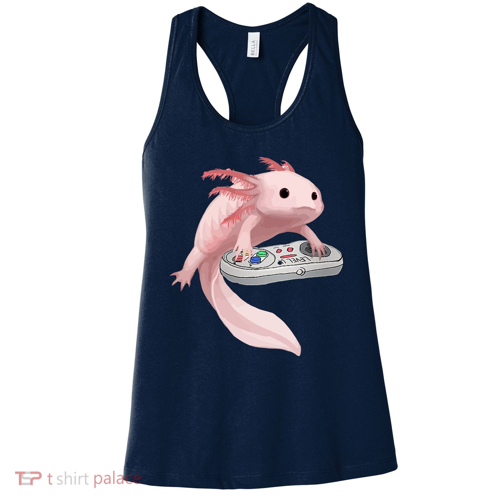 Axolotl Fish Playing Video Game Axolotl Lizard Gamers Women's Tank Top