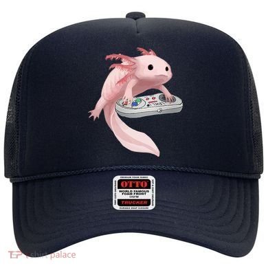Axolotl Fish Playing Video Game Axolotl Lizard Gamers Hat