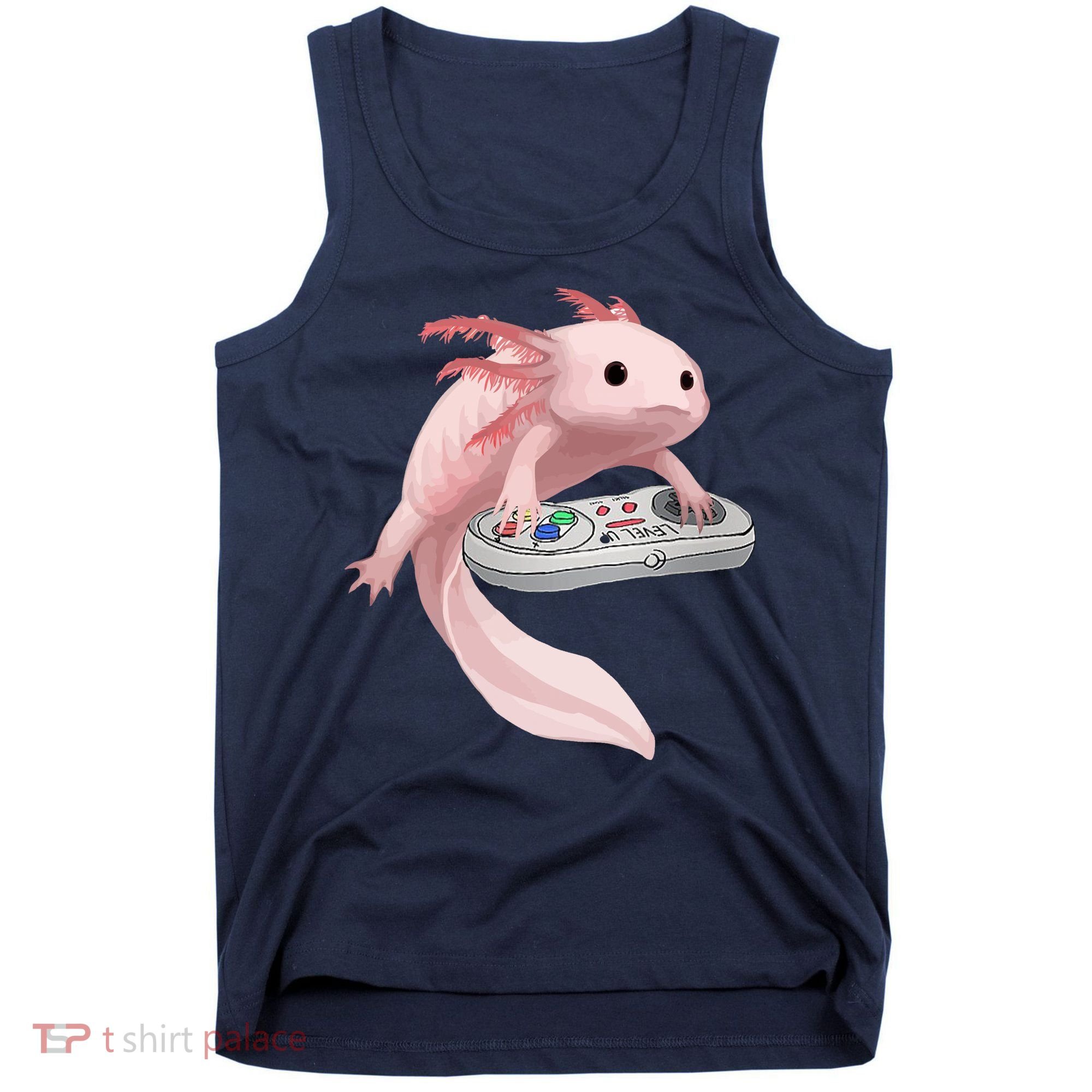 Axolotl Fish Playing Video Game Axolotl Lizard Gamers Tank Top