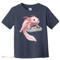 Axolotl Fish Playing Video Game Axolotl Lizard Gamers Toddler T-Shirt thumb 0