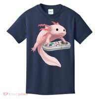 Axolotl Fish Playing Video Game Axolotl Lizard Gamers Kids T-Shirt thumb 0