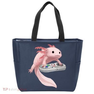 Axolotl Fish Playing Video Game Axolotl Lizard Gamers Tote Bag