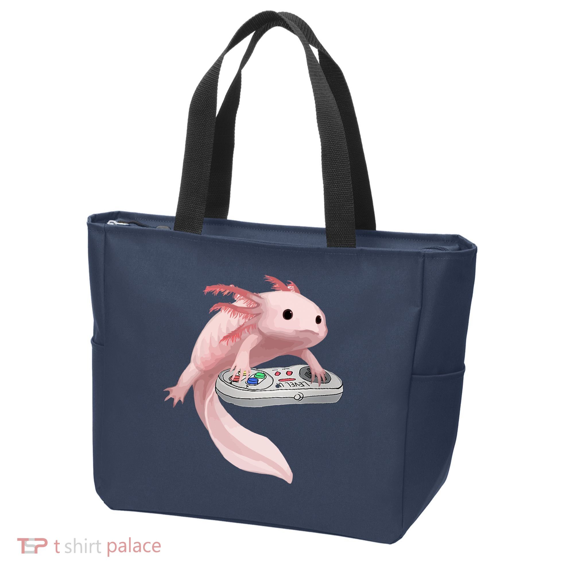 Axolotl Fish Playing Video Game Axolotl Lizard Gamers Tote Bag