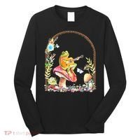 Aesthetic Frog Playing Guitar Mushroom Goblincore Long Sleeve Shirt thumb 0
