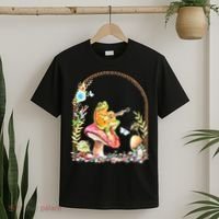 Aesthetic Frog Playing Guitar Mushroom Goblincore T-Shirt thumb 2