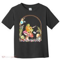 Aesthetic Frog Playing Guitar Mushroom Goblincore Toddler T-Shirt thumb 0