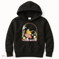 Aesthetic Frog Playing Guitar Mushroom Goblincore Kids Hoodie thumb 0